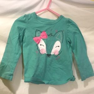 Girls 18 month long sleeve T-shirt with doe deer